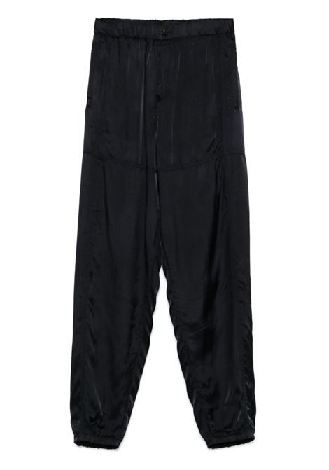 Blue pebble satin-finish trousers Dries van noten - men